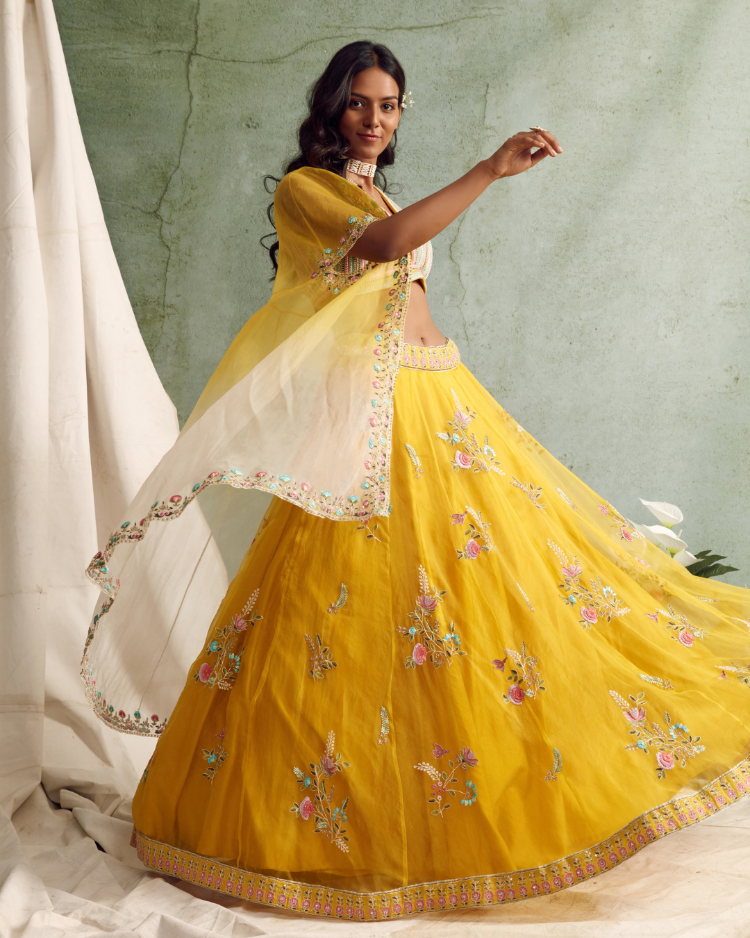 Priyanka Jain - Lehenga With Blouse And Cape From Love Of Tomorrow