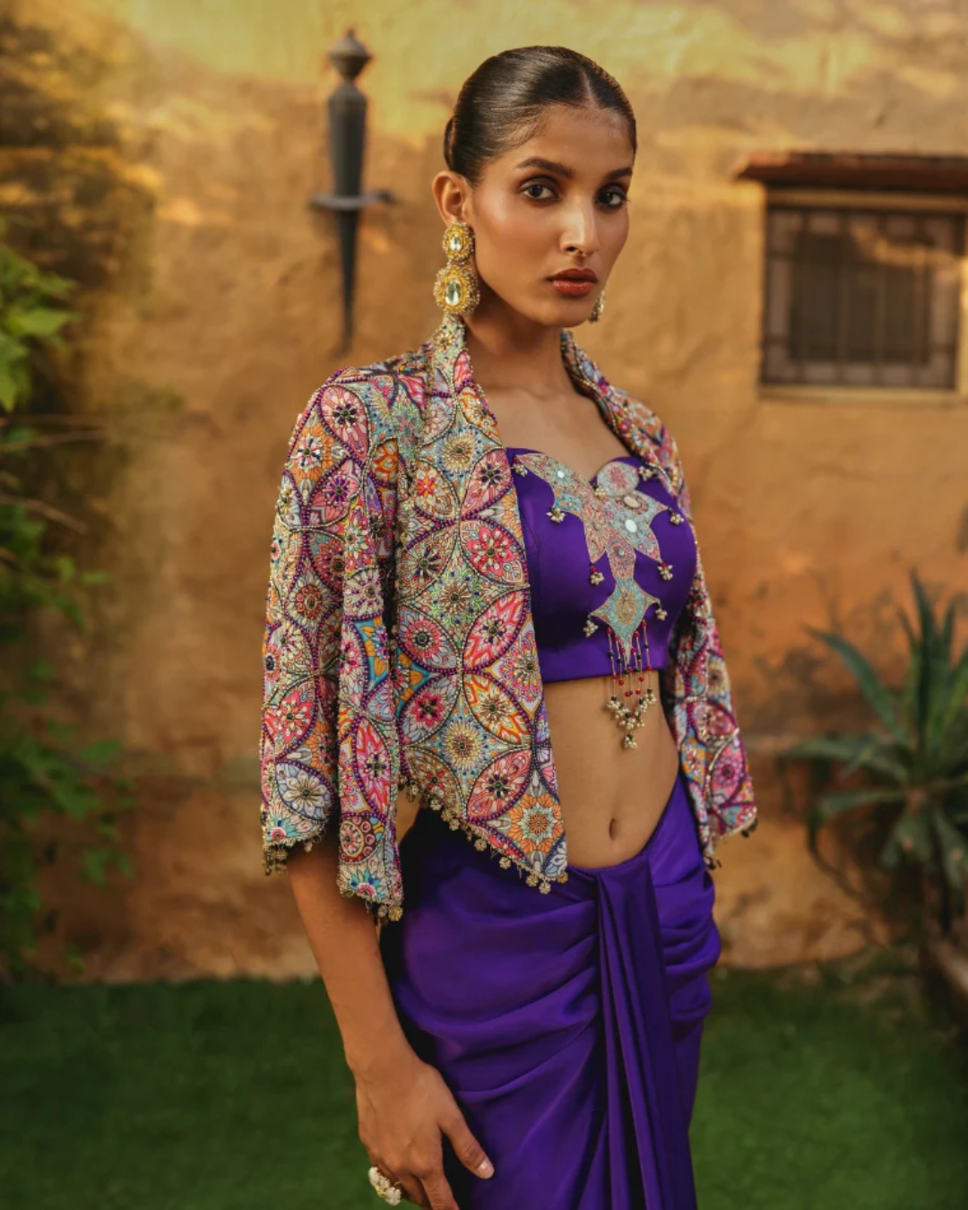 Label Moni K - Ameera Drape Set From Naqsh