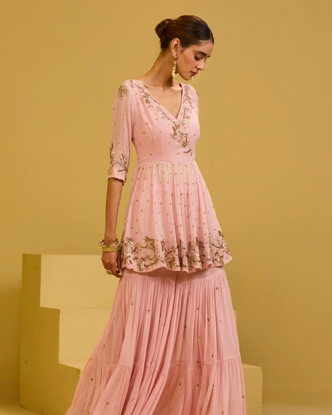 Esha Koul - Baby Pink Sharara Set From Naaz