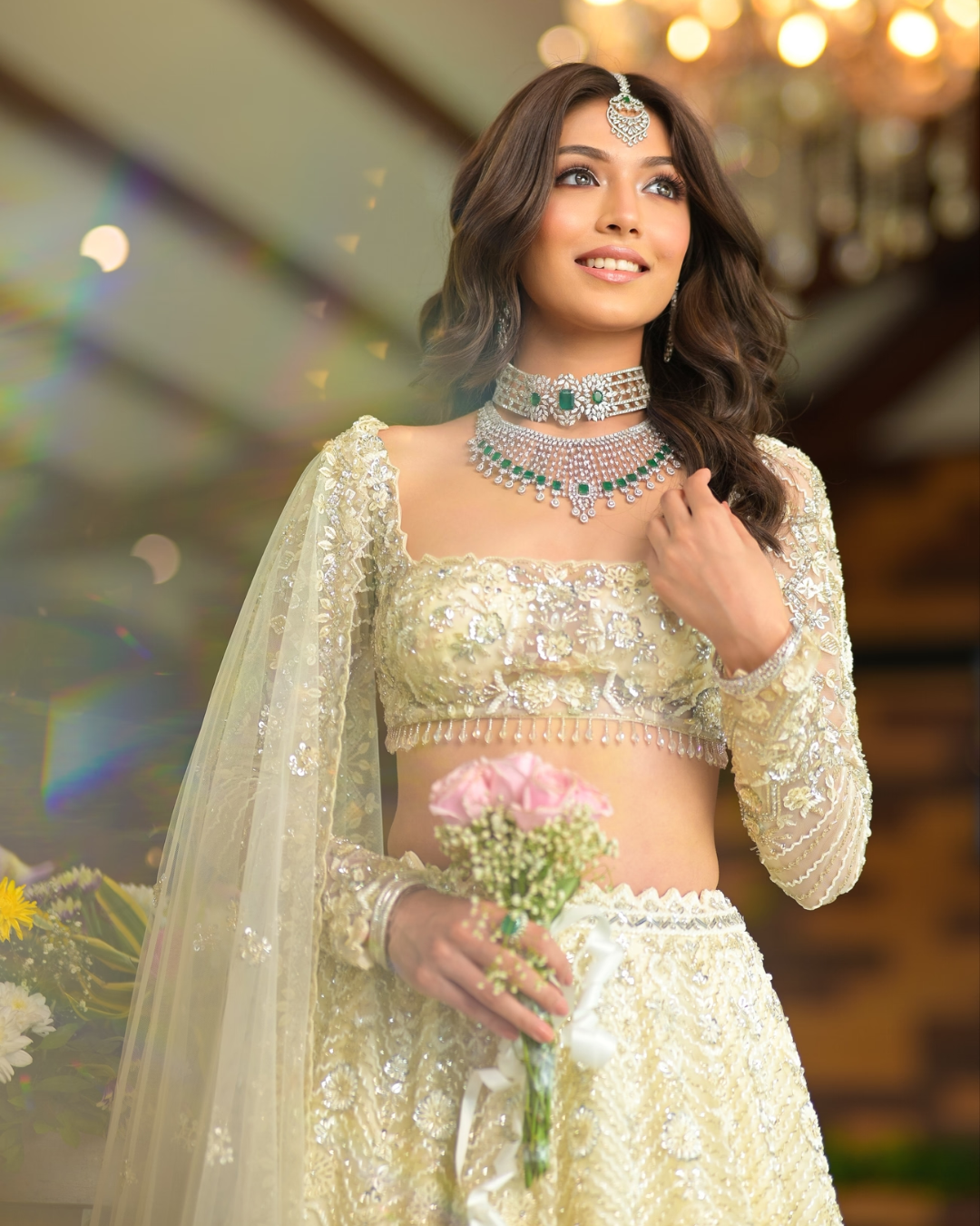 Isa by Dolly Wahal - Elsa Ivory Lehenga set From Athena