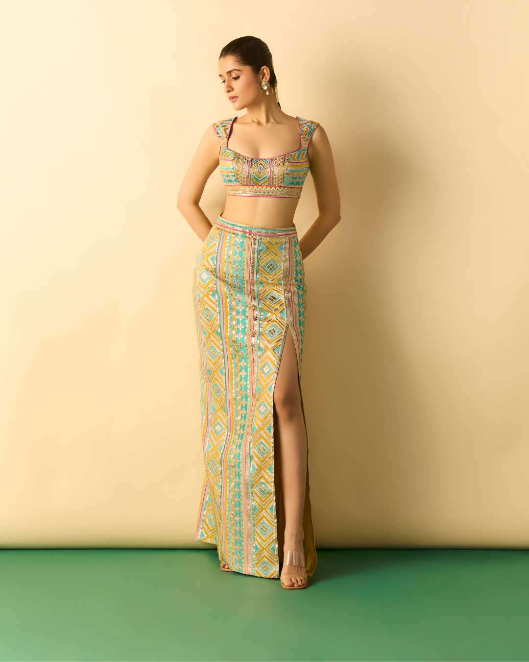 Gopi Vaid - Kashvi Slit Skirt Set From Chaar Bagh