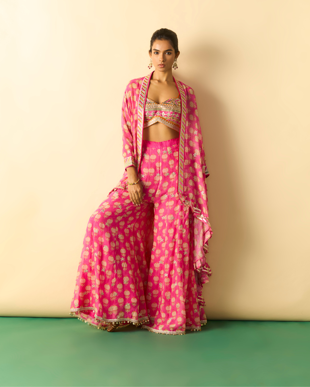 Gopi Vaid - Dharika Cape Set From Chaar Bagh