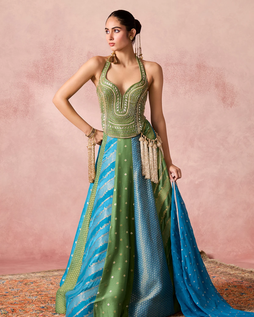 Chamee & Palak - Jugnu Jamewar Lehenga From Jhoom