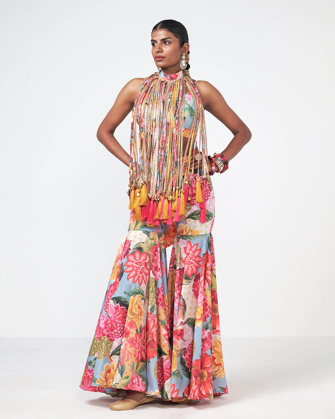 Rishi and Vibhuti - Flora Tassel Set From Gulon Ke Rang