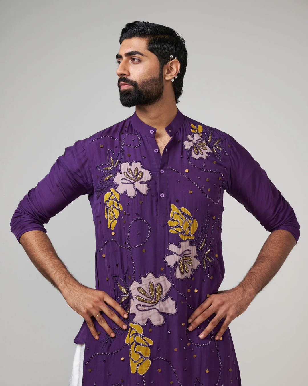 Rishi and Vibhuti - Purple Charm Kurta From Gulon Ke Rang