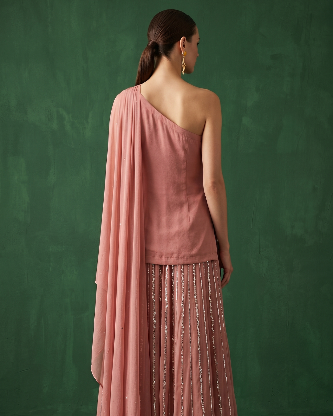 Basanti Kapde Aur Koffee - Blush Cascade Embroidered Sharara Set From Suits & Shararas