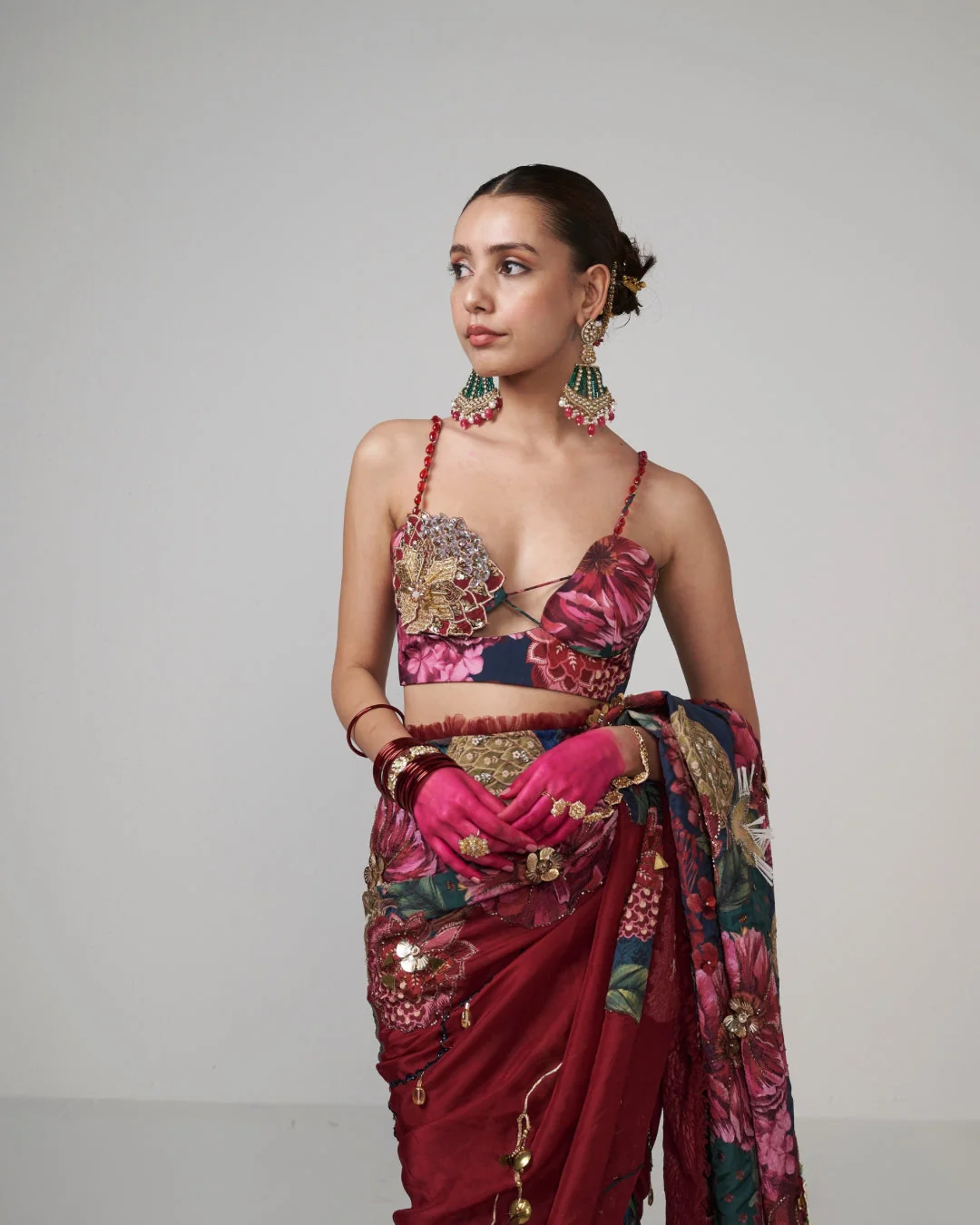 Rishi and Vibhuti - Cola Corbet Blouse From Gulon Ke Rang