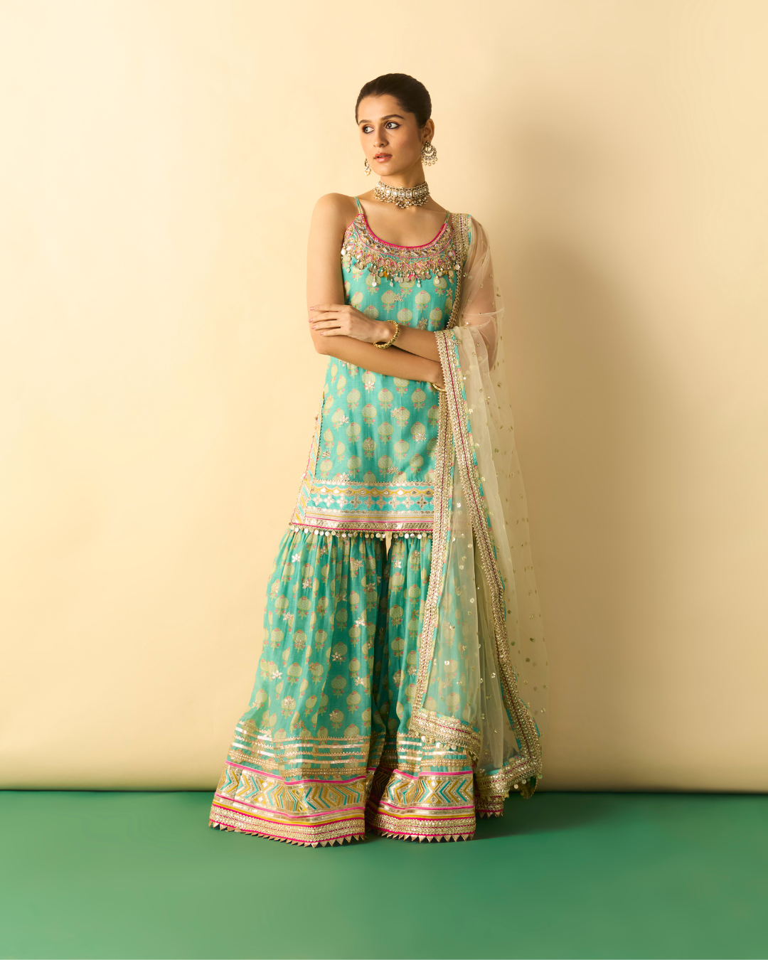 Gopi Vaid - Ravina Strappy Sharara Set From Chaar Bagh