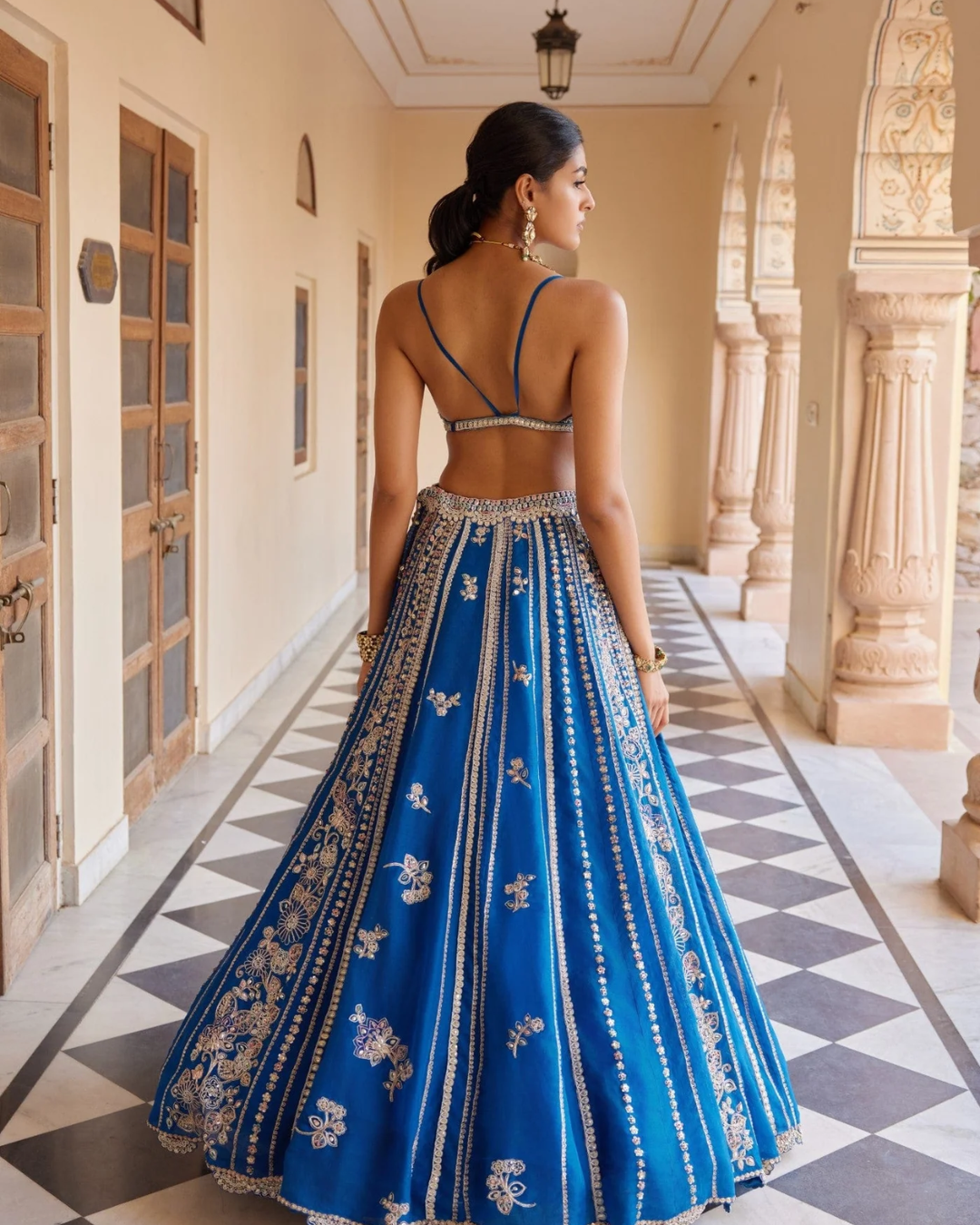 Osaa By Adarsh - Blueberry Embroidered Lehenga From RASM