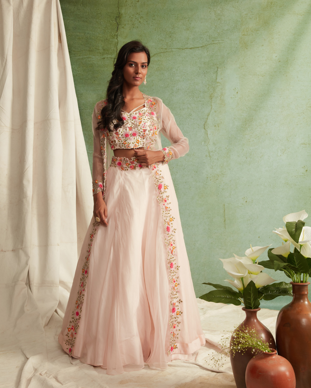 Priyanka Jain - Lehenga With Blouse And Long Cape From Love Of Tomorrow