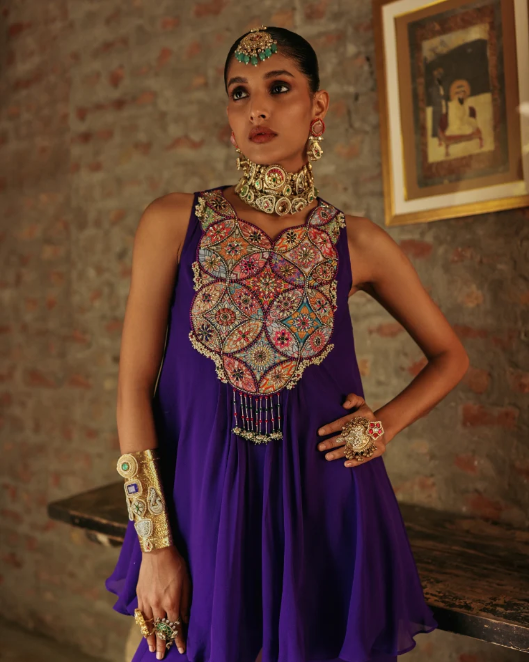 Label Moni K - Mandala Sharara Suit From Naqsh