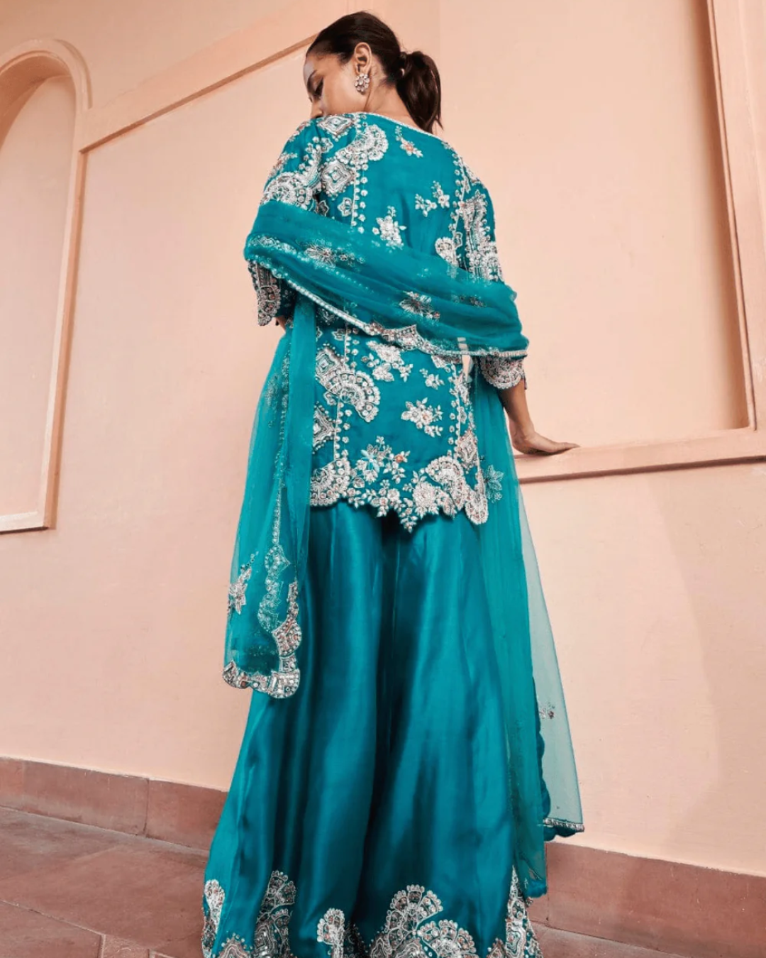 Osaa By Adarsh - Pine Embroided Sharara From RASM