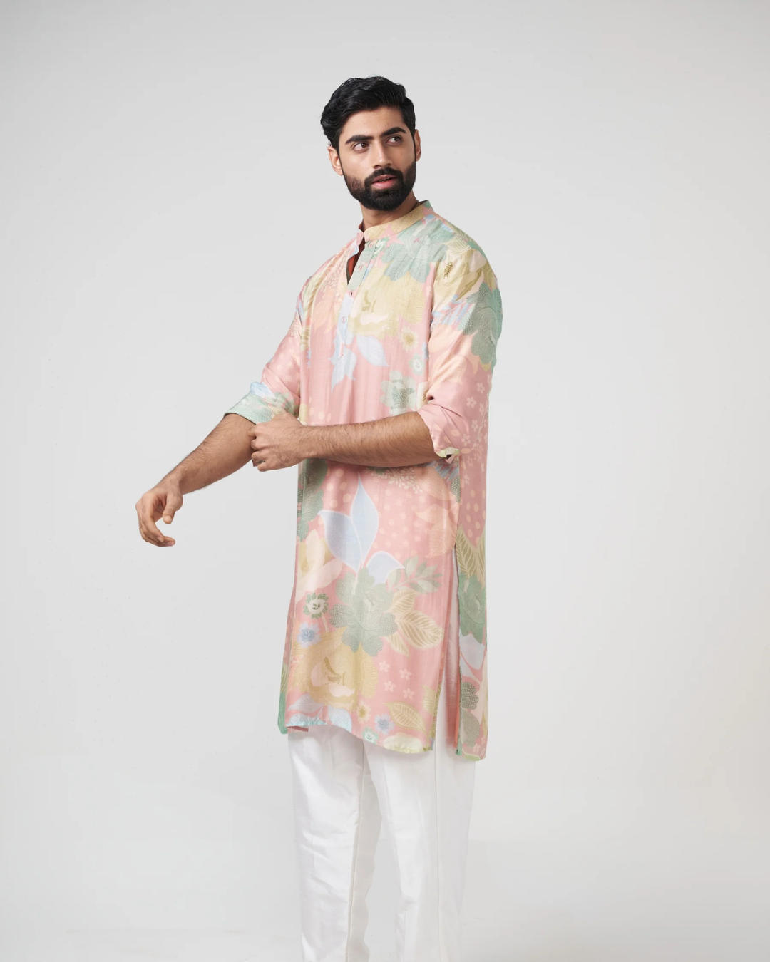 Rishi and Vibhuti - Misty Rose Kurta Set From Gulon Ke Rang