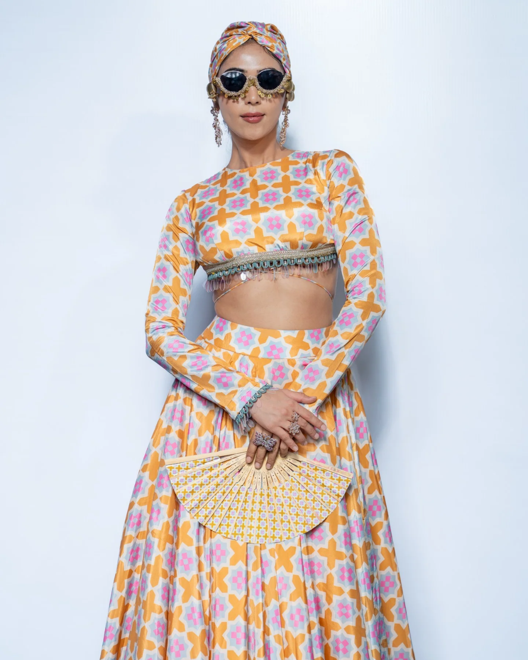 Rishi and Vibhuti - Sunset Lehenga Set From Rock & Roll