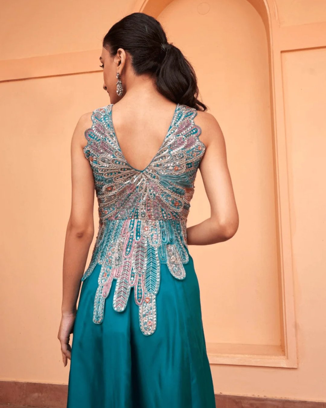 Osaa By Adarsh - Pine Embroidered Top And Skirt From RASM