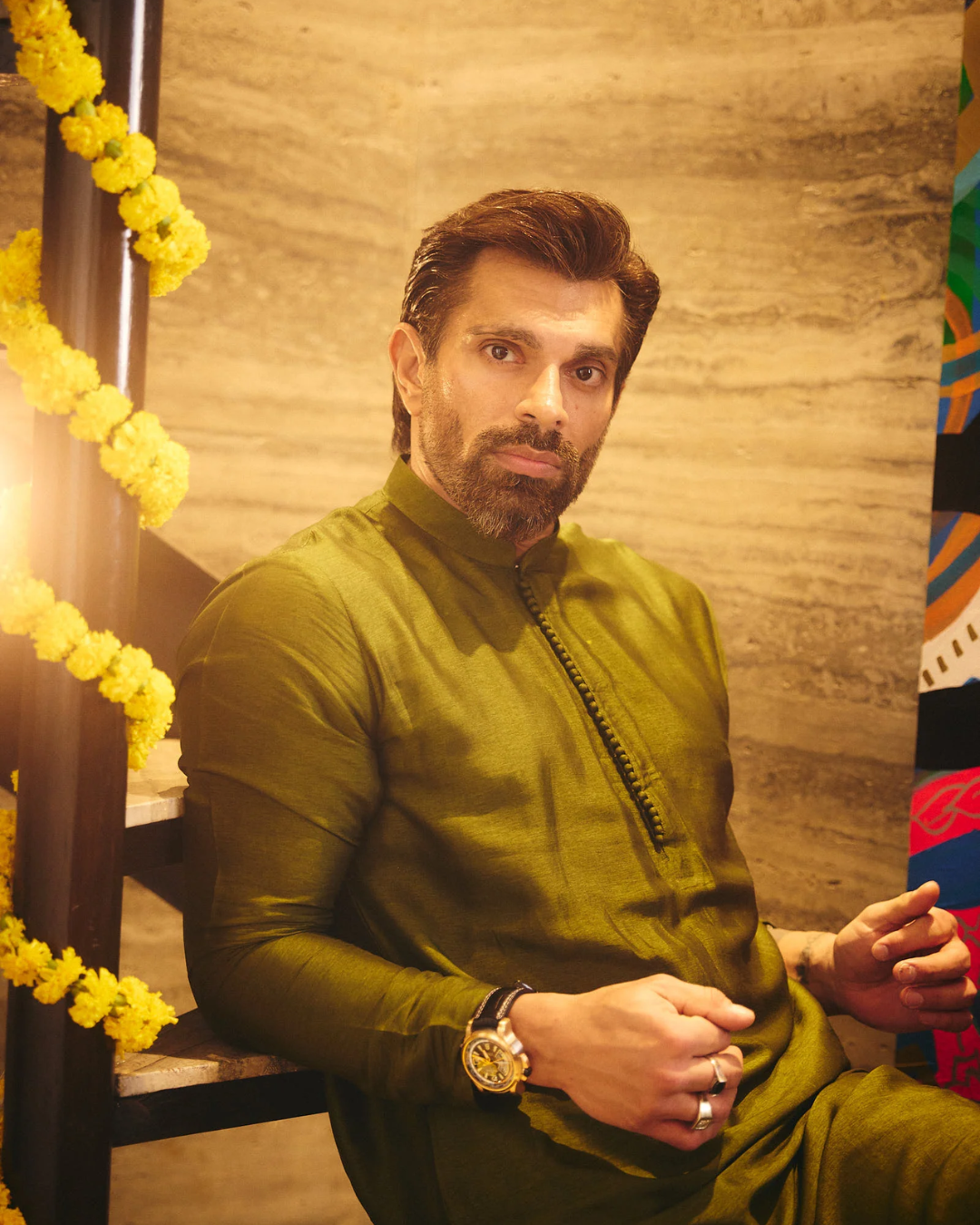Gopi Vaid - Karan Singh Grover in Farid Kurta Set From Nizaam