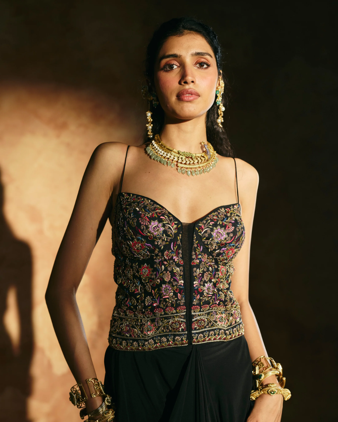 Aman Takyar - Black Corset Set From Today's Sindh