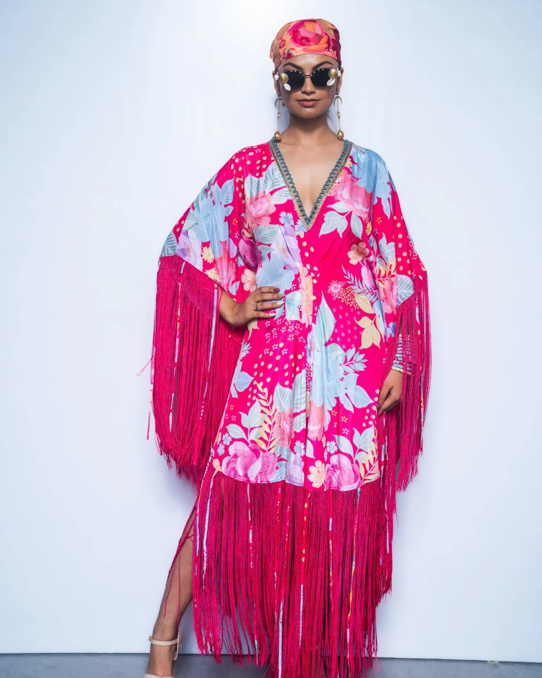 Rishi and Vibhuti - Fuchsia Dream Kaftan From Rock & Roll