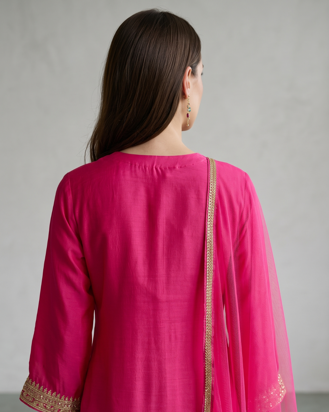 Basanti Kapde Aur Koffee - Pink Embroidered Sharara Set From Suits & Shararas