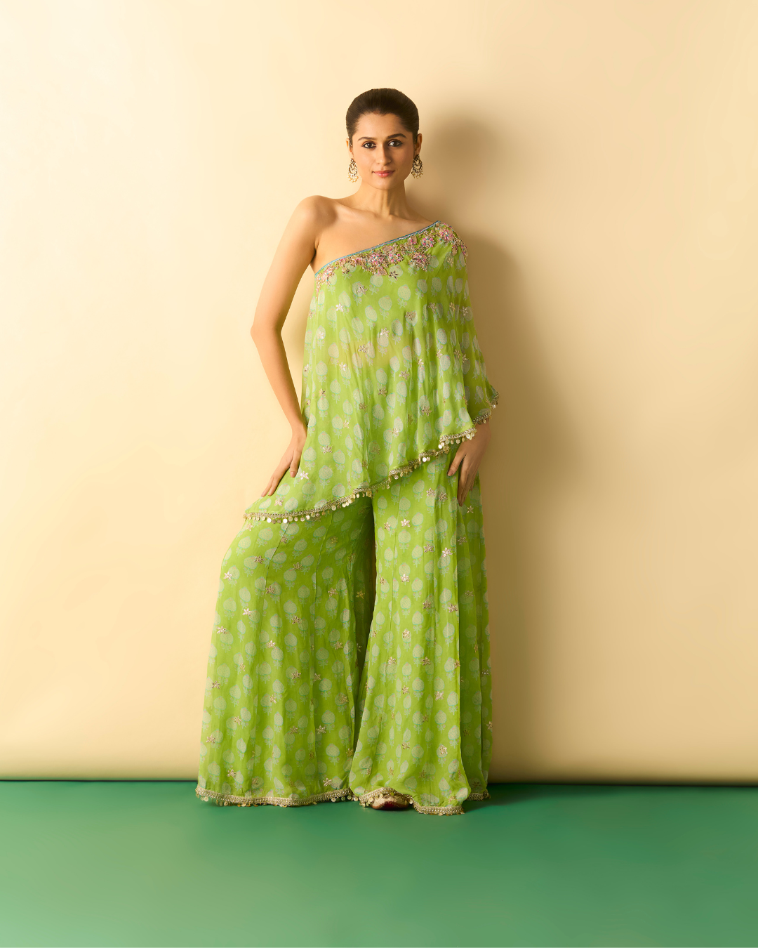 Gopi Vaid - Chhavi One Shoulder Set From Chaar Bagh