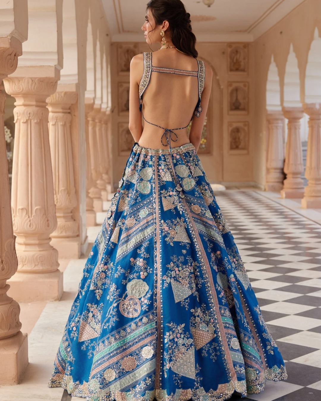 Osaa By Adarsh - Blueberry Applique Lehenga Set From RASM