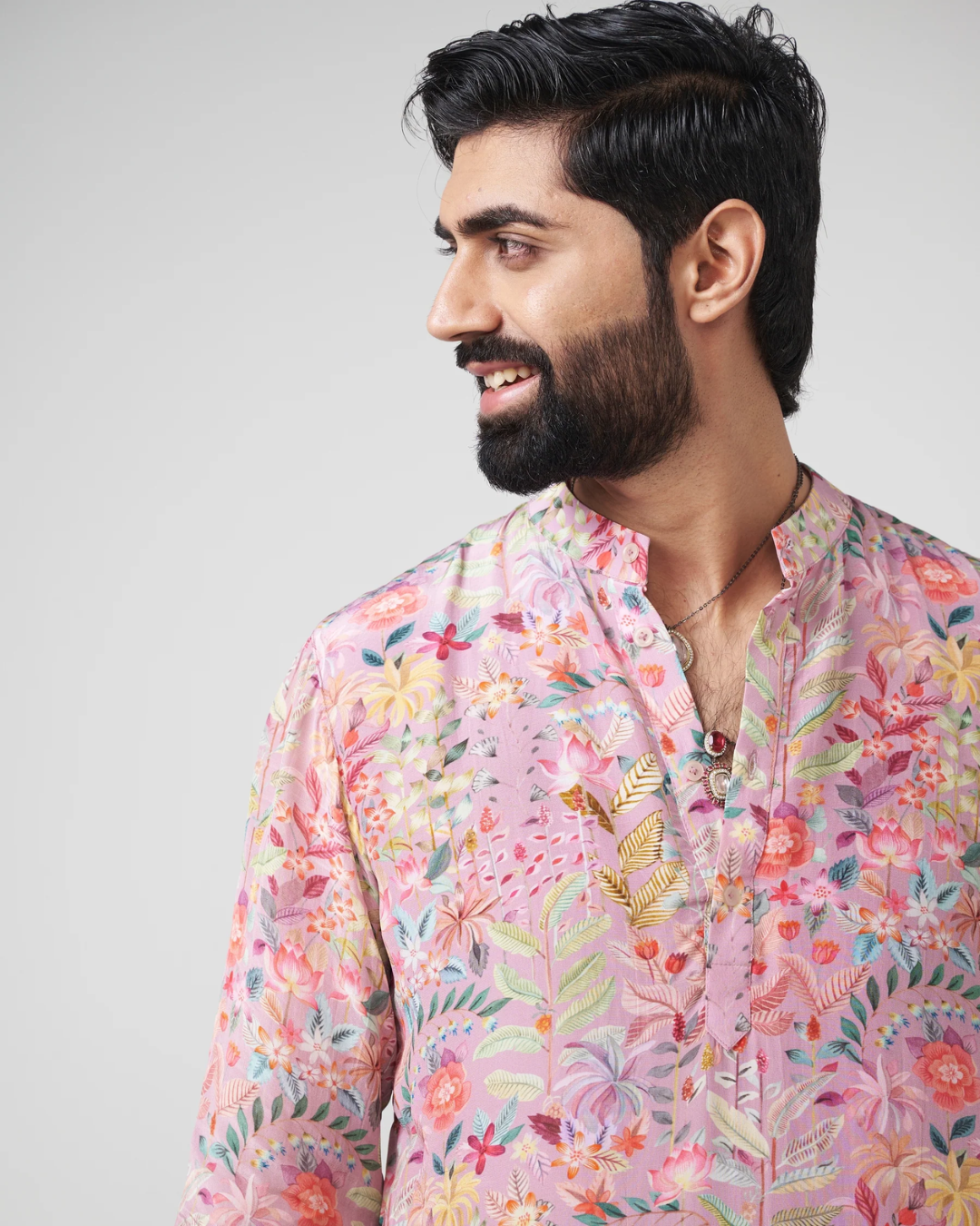 Rishi and Vibhuti - Old Rose Kurta From Gulon Ke Rang