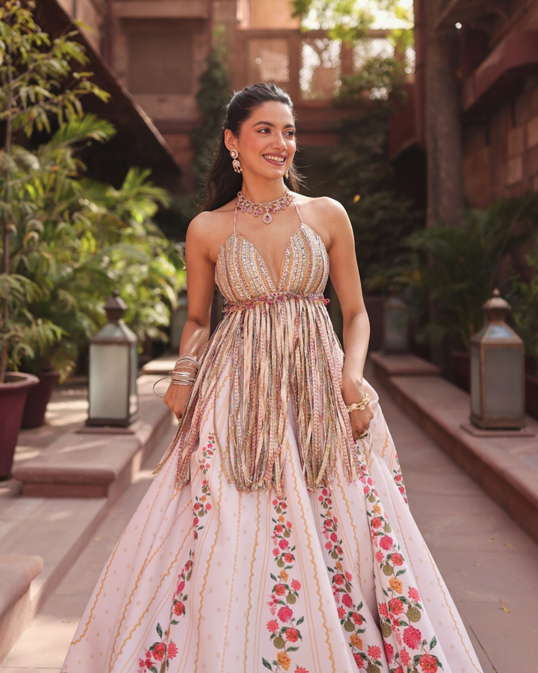 Rishi and Vibhuti - Ebony Bahaar Lehenga From Ek Main Aur Ek Tu