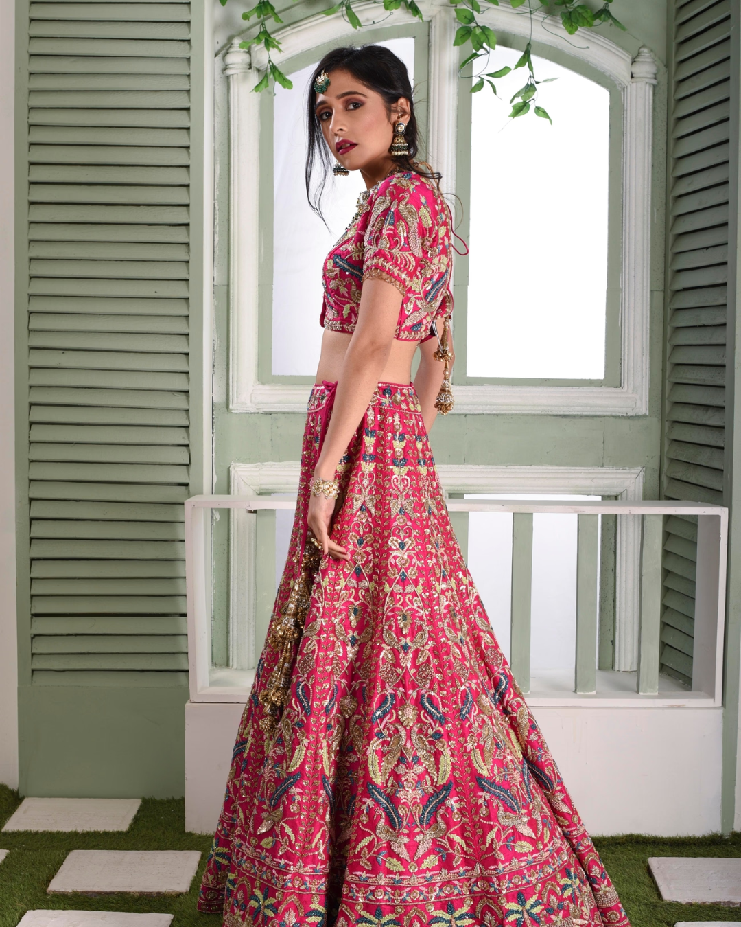 Isa by Dolly Wahal - Fuschia Pink Bridal Lehenga From Bridal