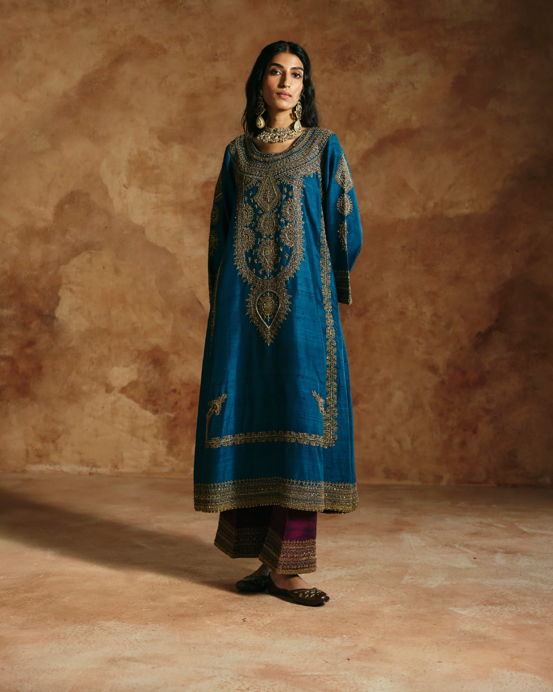 Aman Takyar - Teal Kurta Set From Today's Sindh