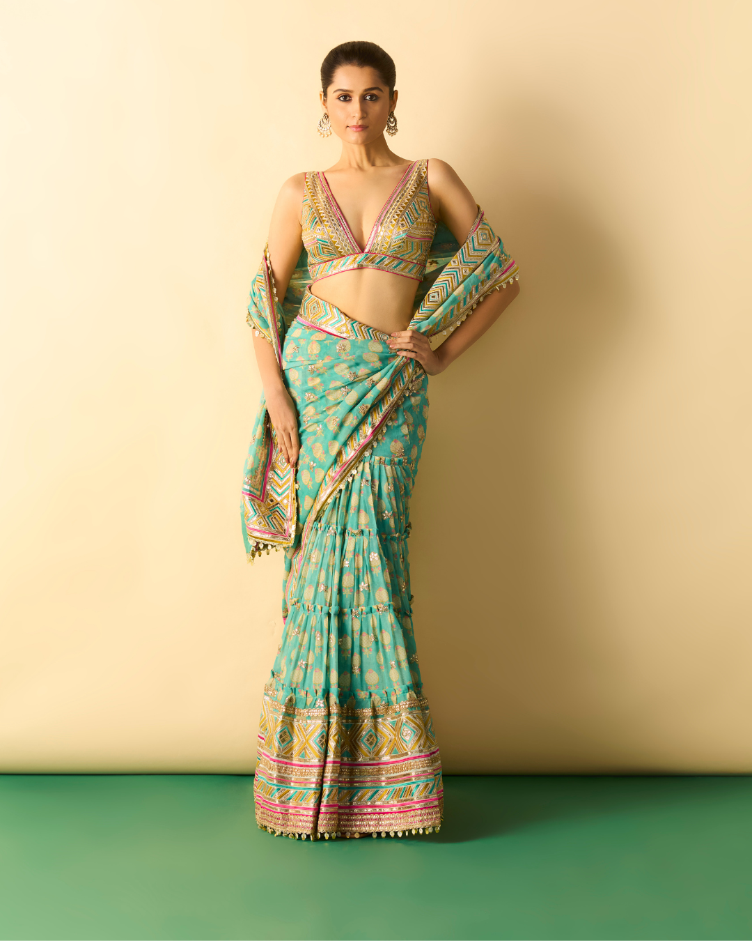 Gopi Vaid - Jasleen Saree Set From Chaar Bagh