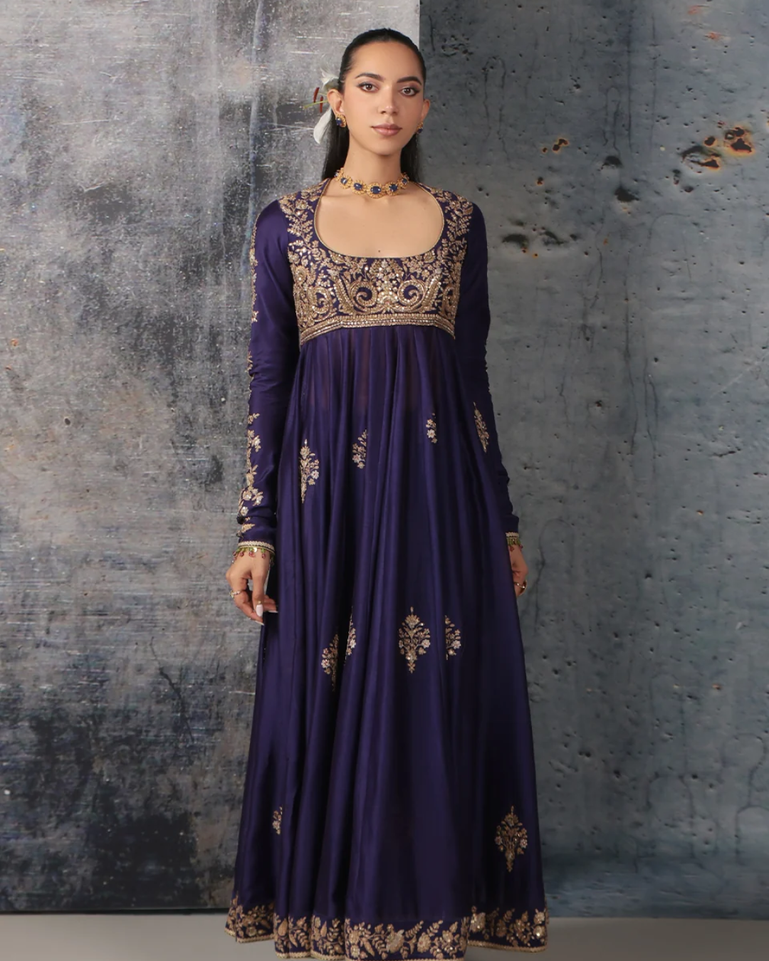 Niti Bothra - Zar-Rang Purple Kalidaar Set