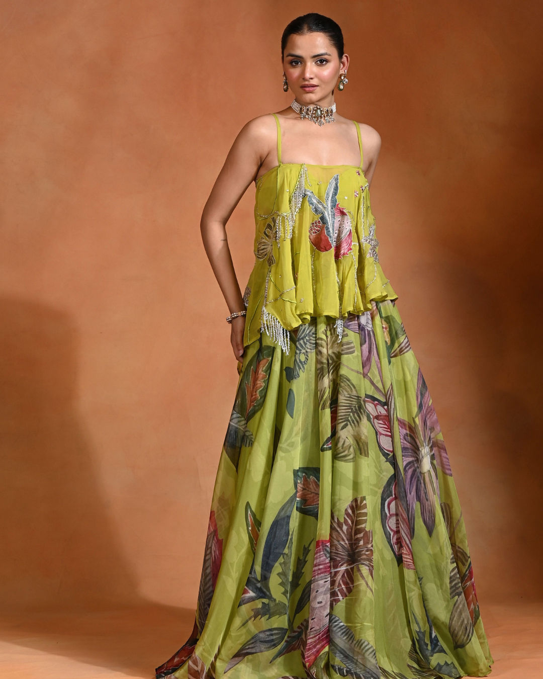 Rishi and Vibhuti - Oasis Lehenga From Ek Main Aur Ek Tu