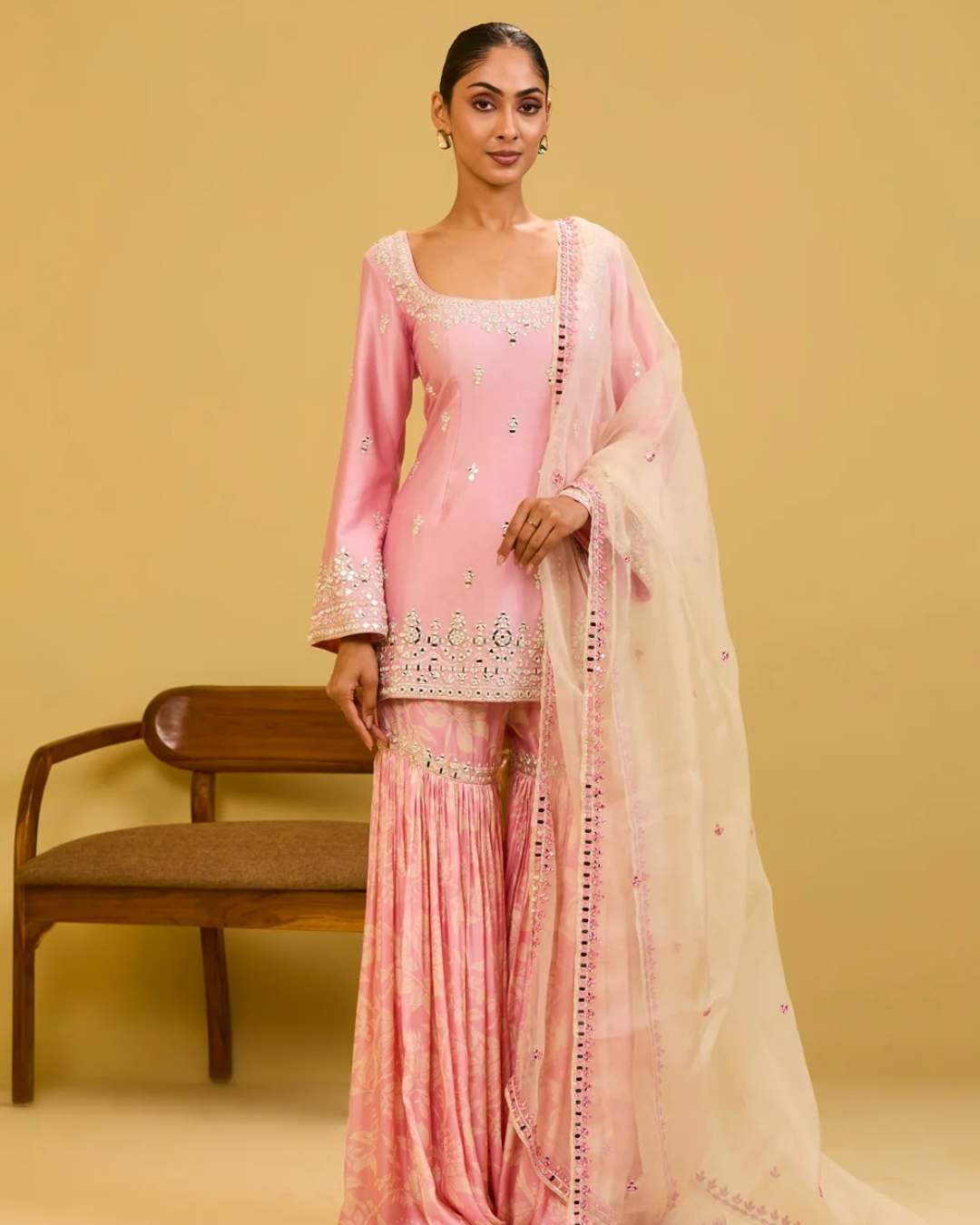 Esha Koul - Pink Printed Sharara Set From Naaz