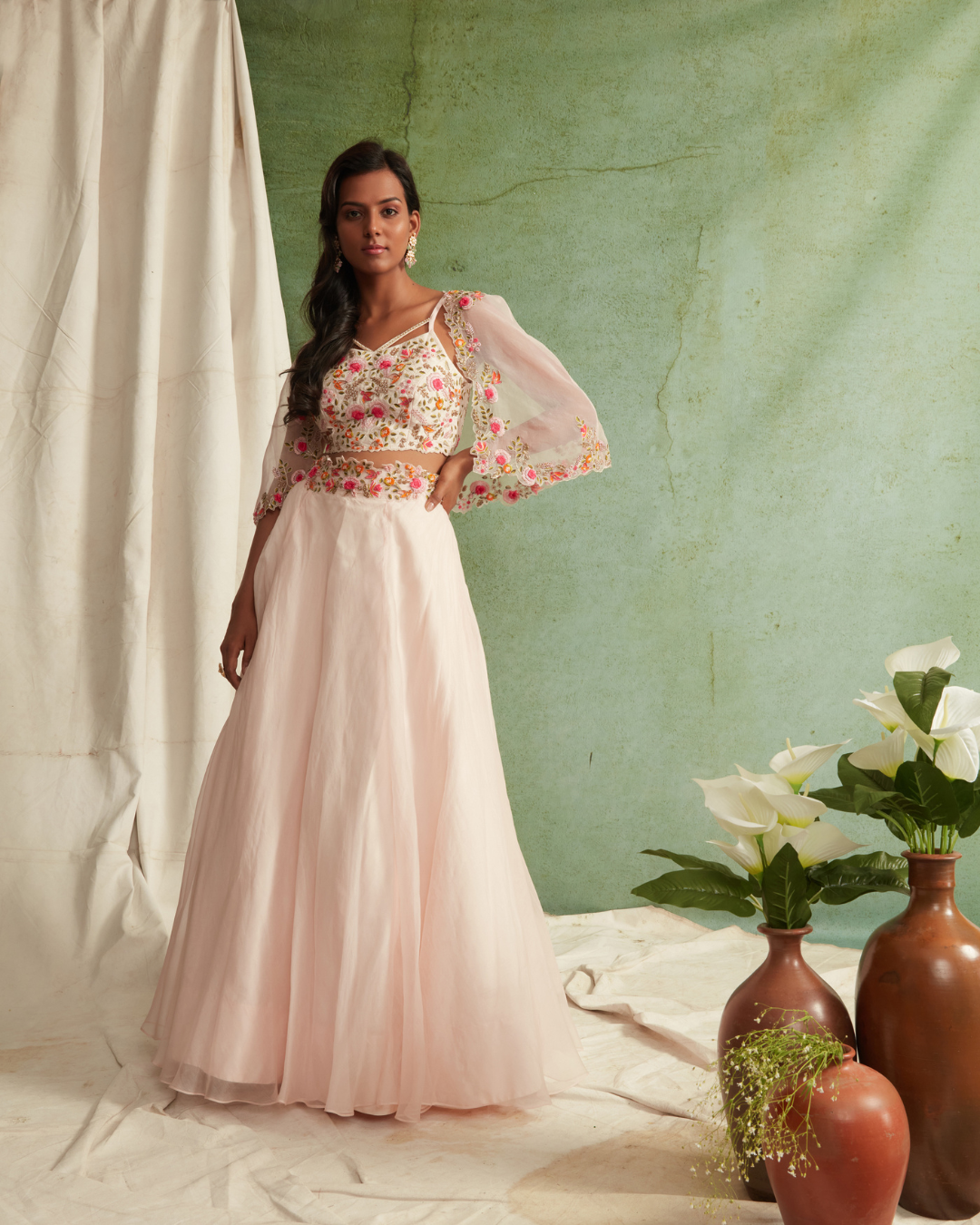 Priyanka Jain - Skirt With Blouse And Short Cape From Love Of Tomorrow