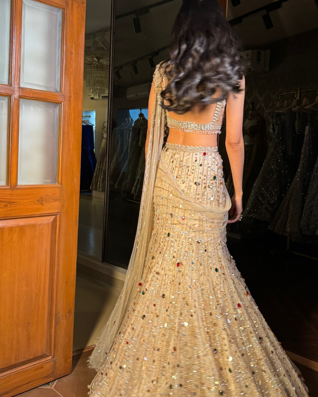 Isa by Dolly Wahal - Ivory Saree From Fiza