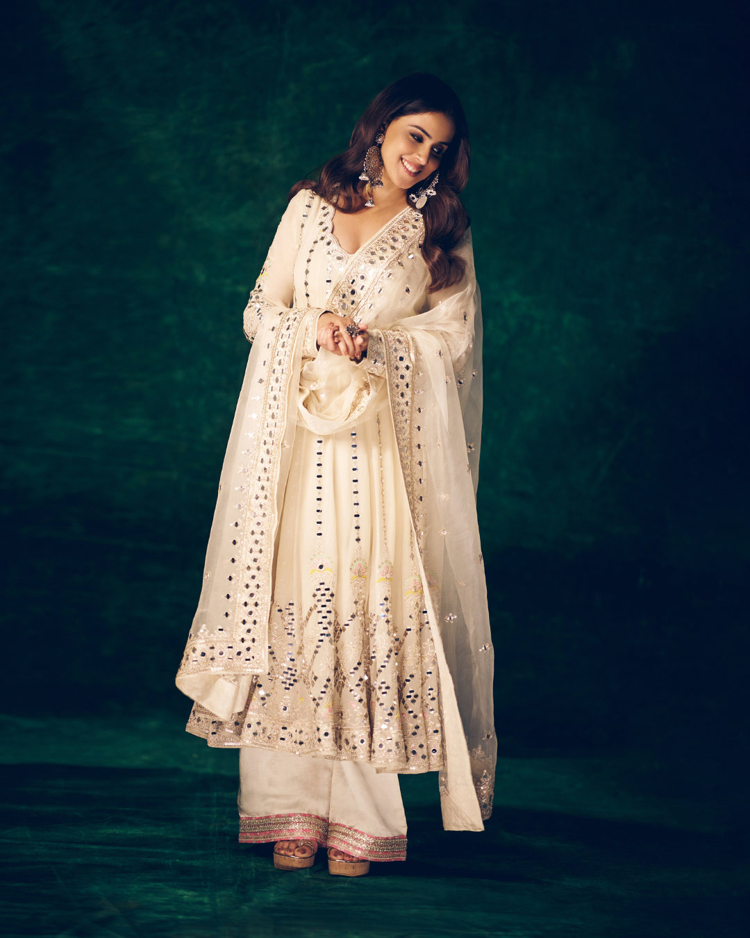 Gopi Vaid - Genelia in Cheshtha Anarkali Set From Jhilmil