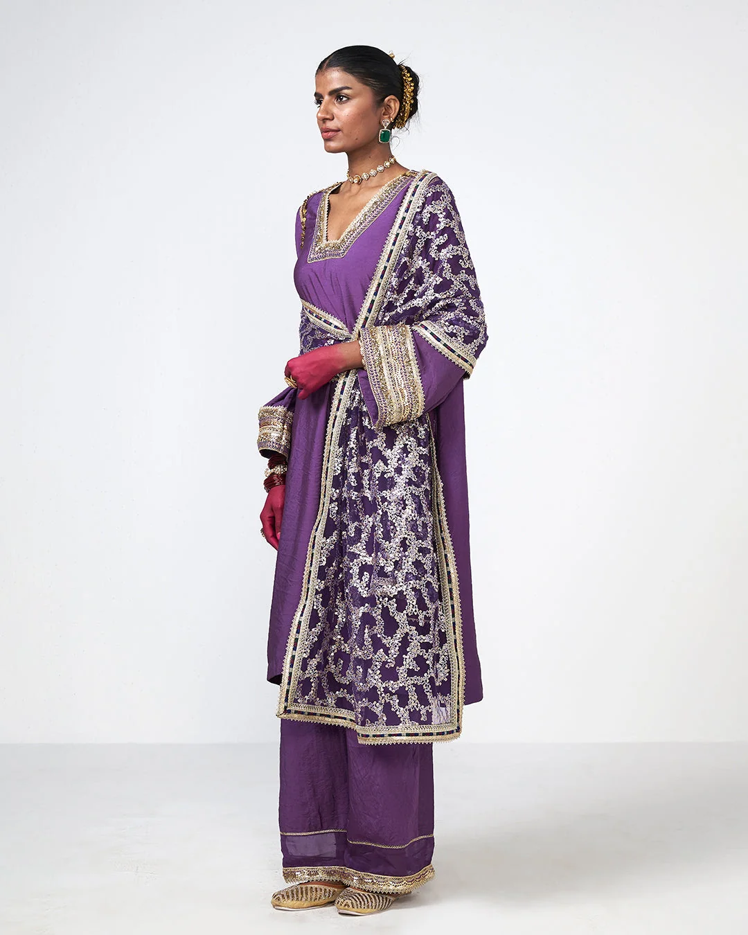 Rishi and Vibhuti - Jamun Choga Set From Gulon Ke Rang