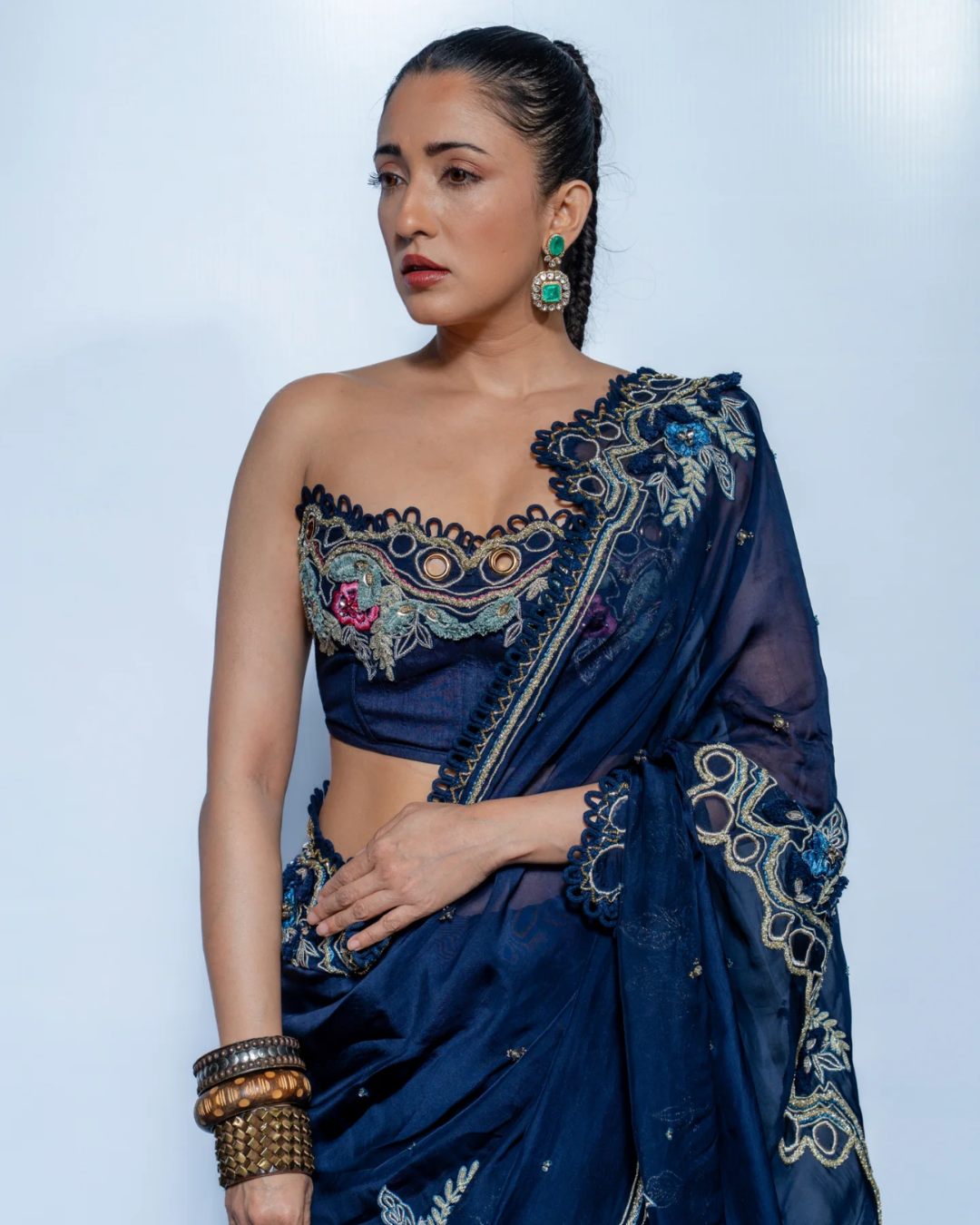 Rishi and Vibhuti - Kiara Corset Saree From Rock & Roll