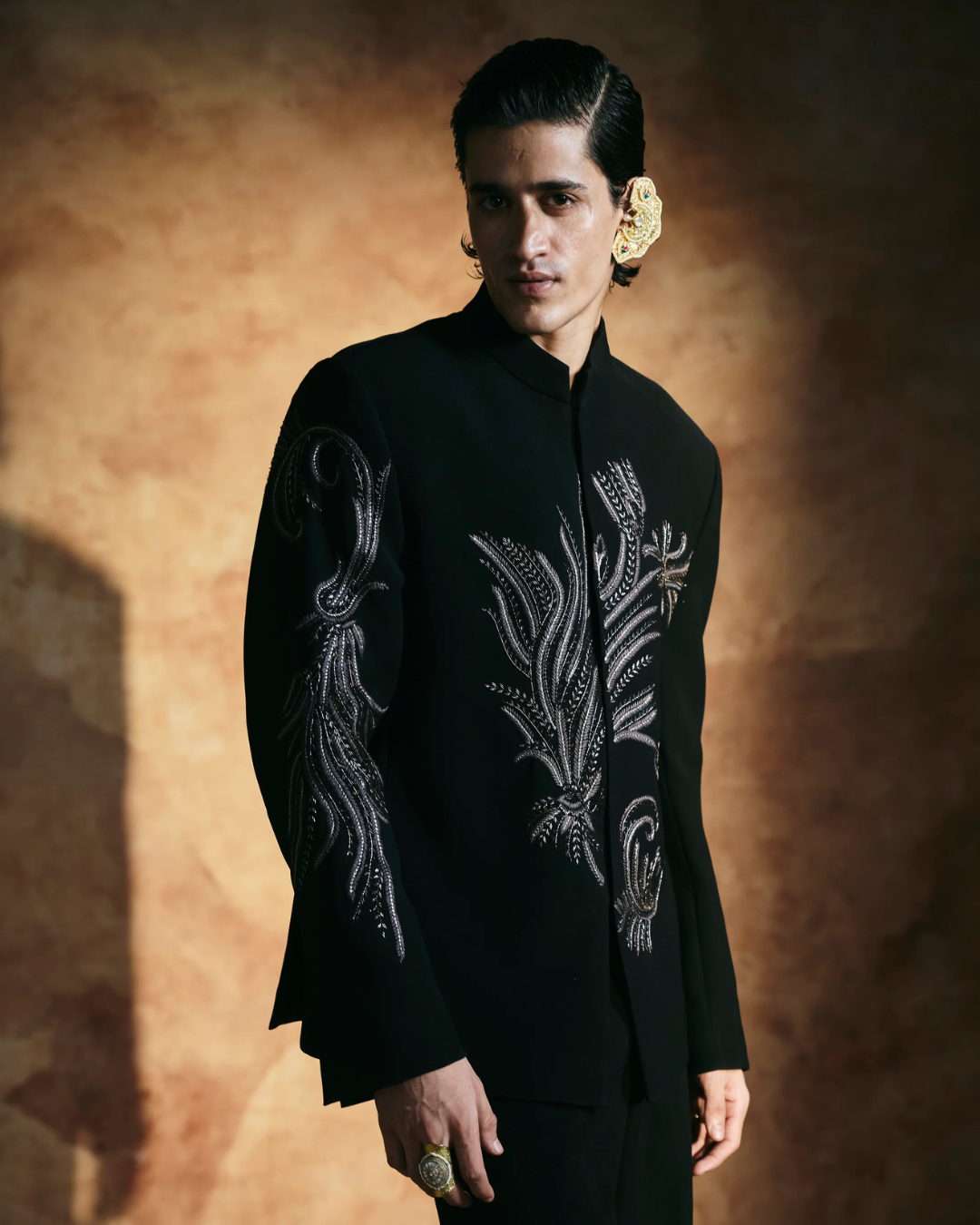Aman Takyar - Black Bandhgala Set From Today’s Sindh