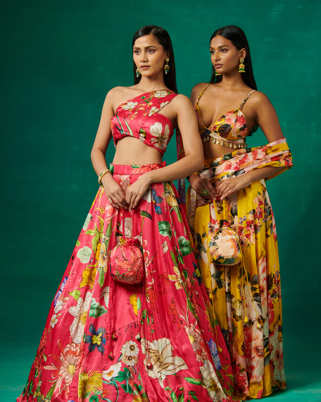 Sonali Bansal - Pink lehenga set with dupatta attached on shoulder From Bageecha