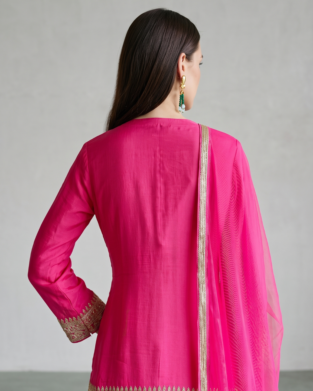 Basanti Kapde Aur Koffee - Pink Embroidered Sharara Set From Suits & Shararas