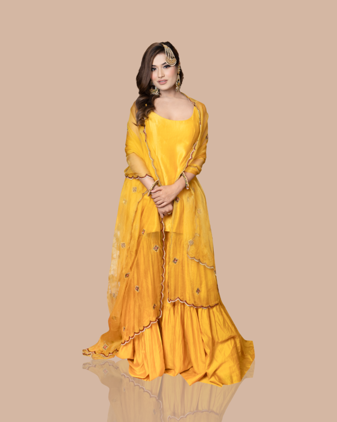 Sonali Bansal - Mustard yellow kurta with garara and dupatta From Wedding Capsule