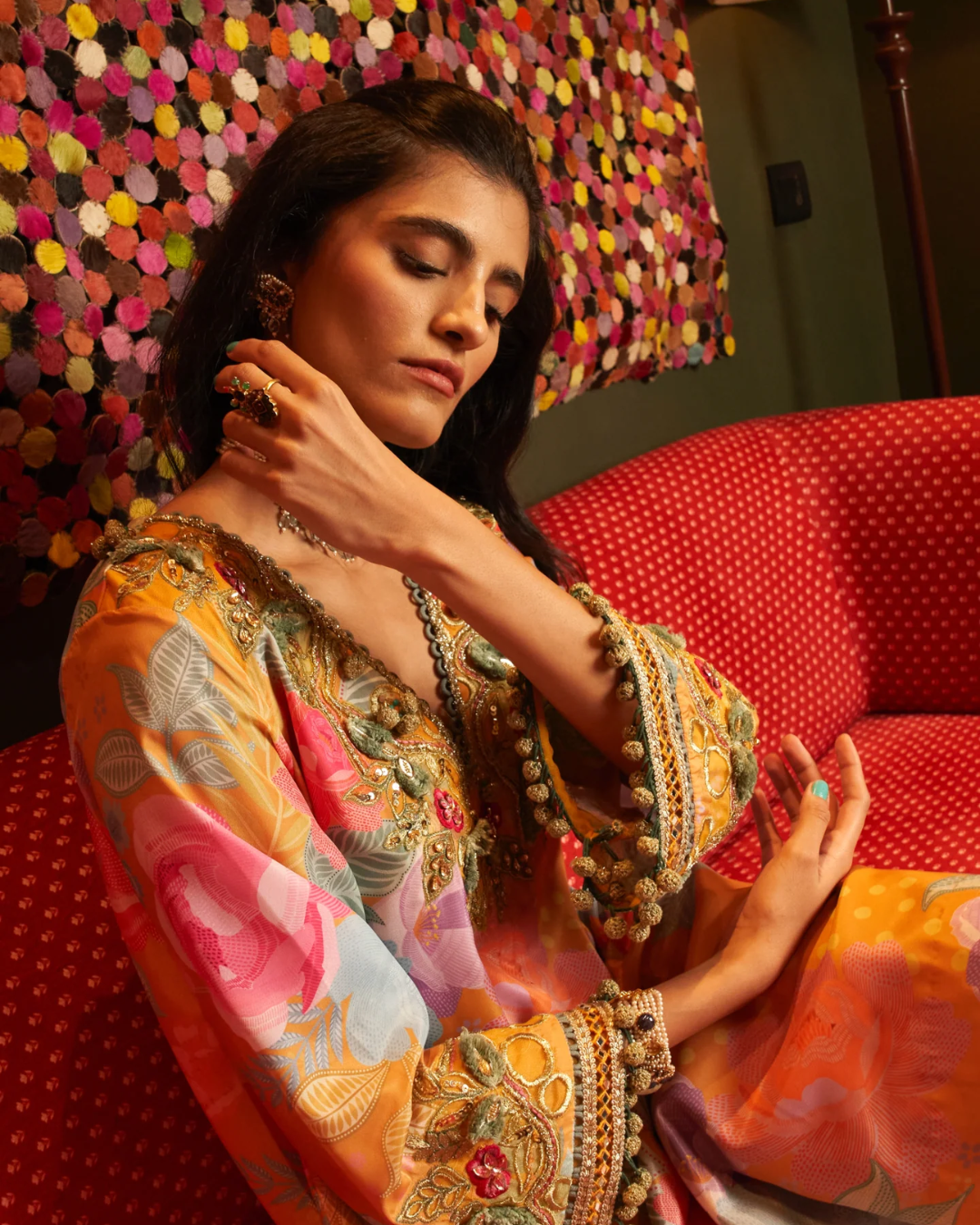 Rishi and Vibhuti - Marigold Choga Set From Rock & Roll