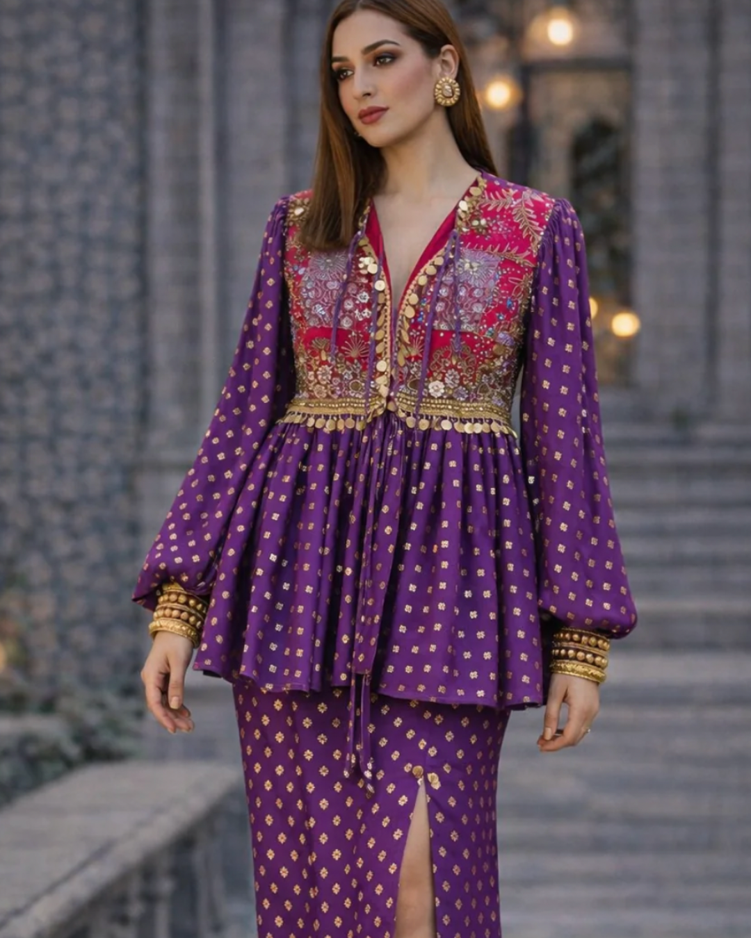 Banjara Trail - Nyra Plum Set