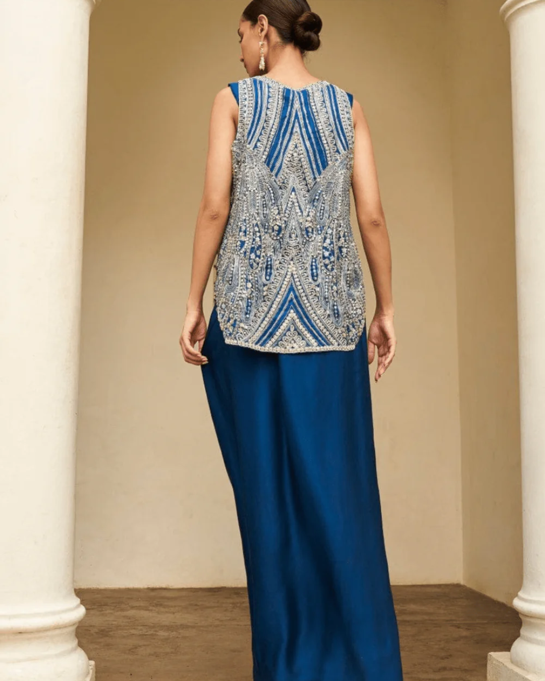 Osaa By Adarsh - Jade Blue Embroidered Jacket Set From RASM