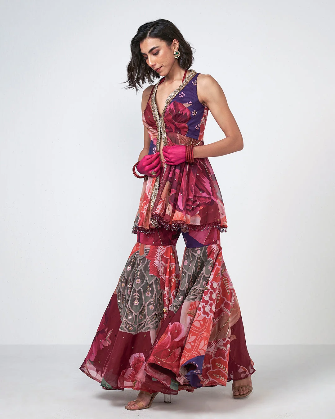 Rishi and Vibhuti - Cherry Mingle Set From Gulon Ke Rang