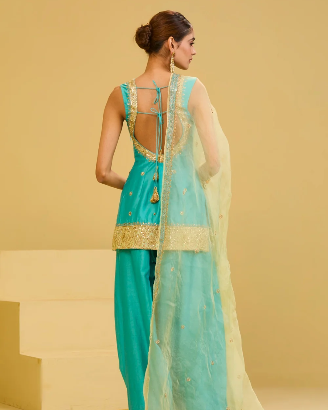 Esha Koul - Sky Blue Salwar Set From Naaz