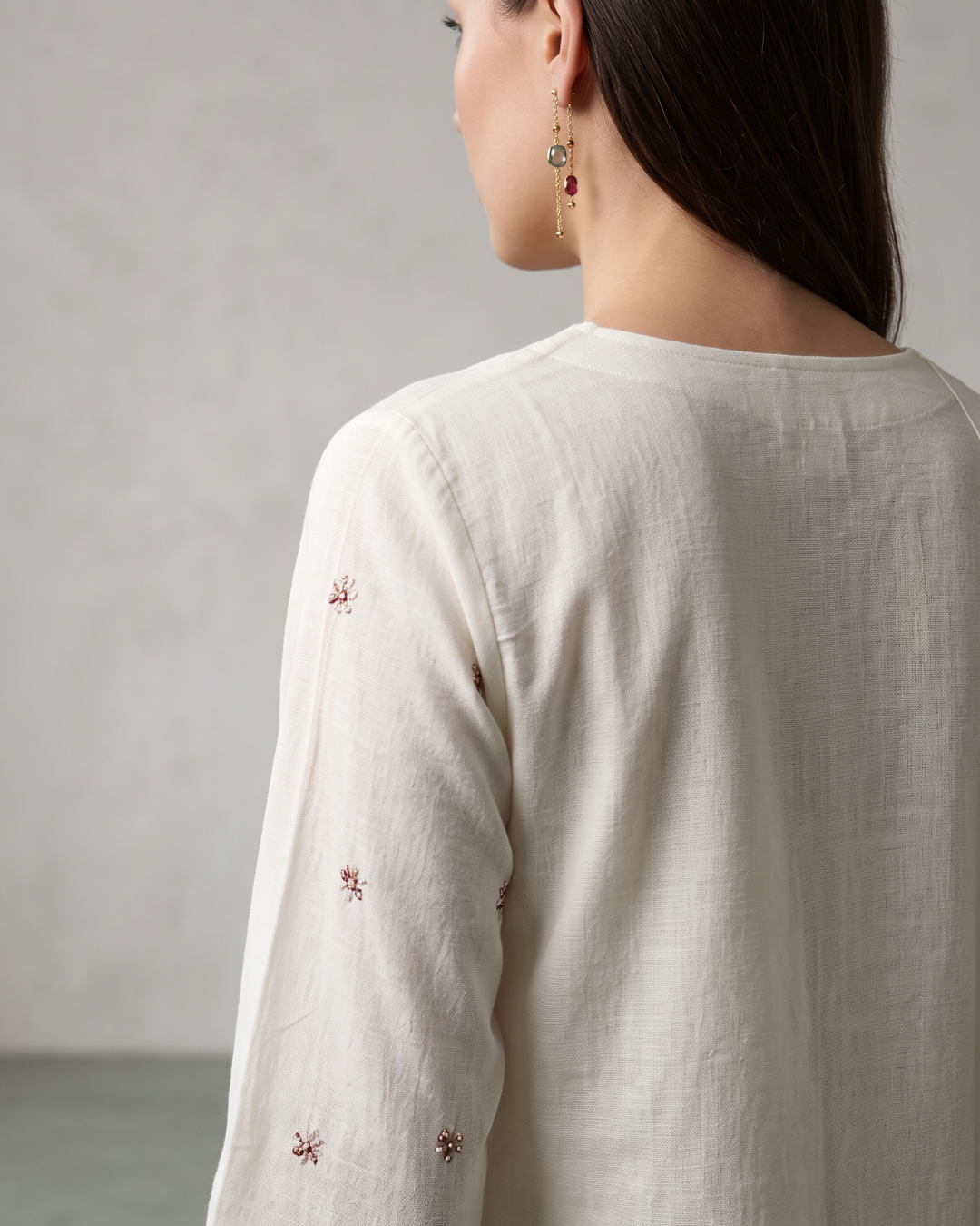 Basanti Kapde Aur Koffee - Off-White Embroidered Suit Set From Suits & Shararas