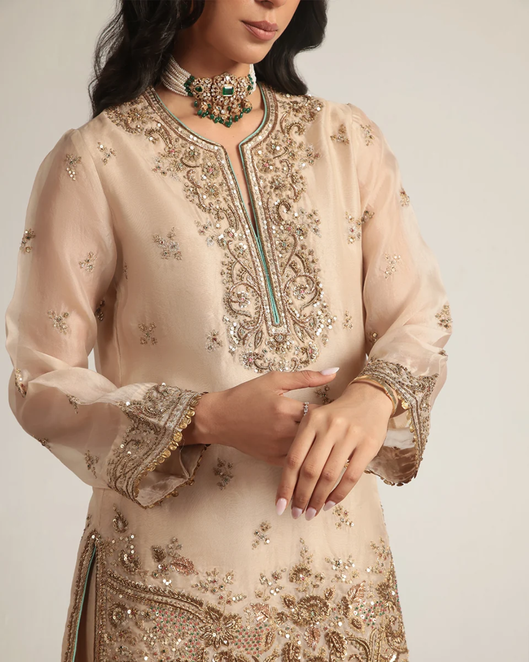 Niti Bothra - Zar-Rang Short Farshi Kurta Set
