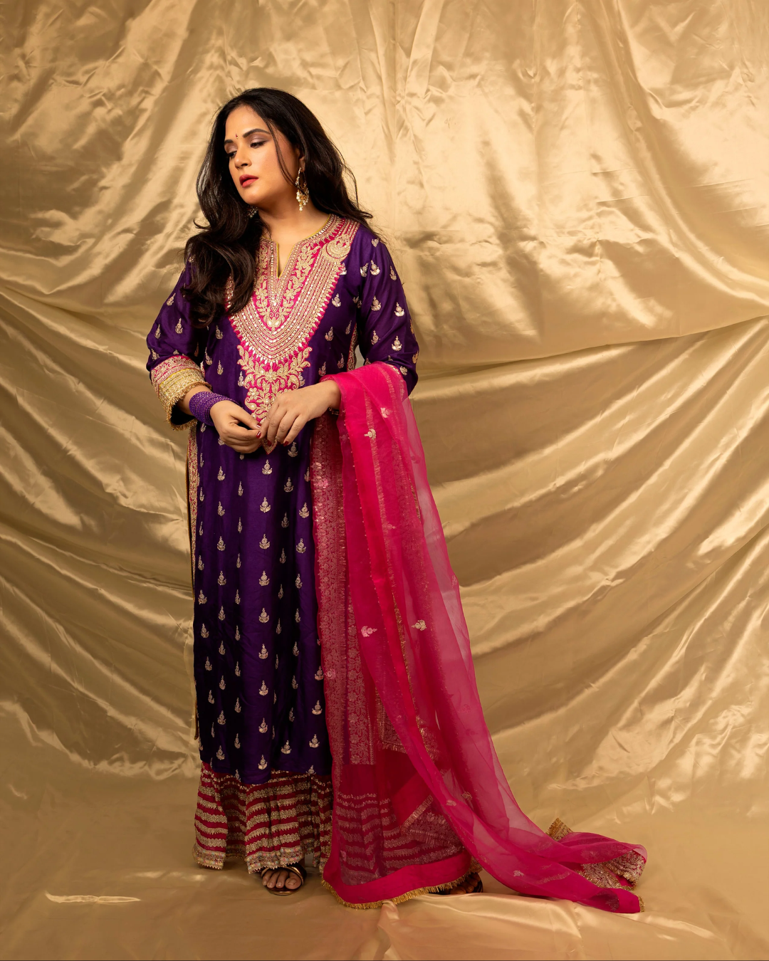 Gopi Vaid - Richa Chadda in Fitoor Sharara Set From Nizaam